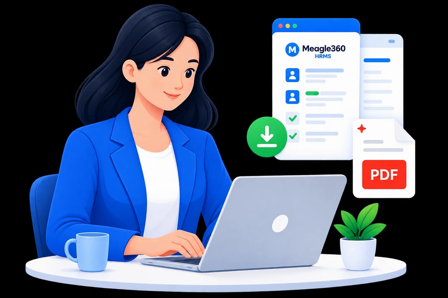 HR professional using payslip generator