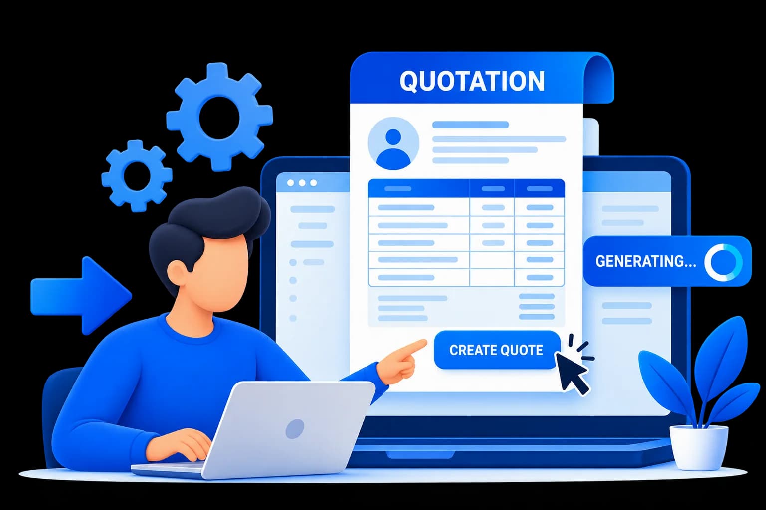 Quotation maker tool interface