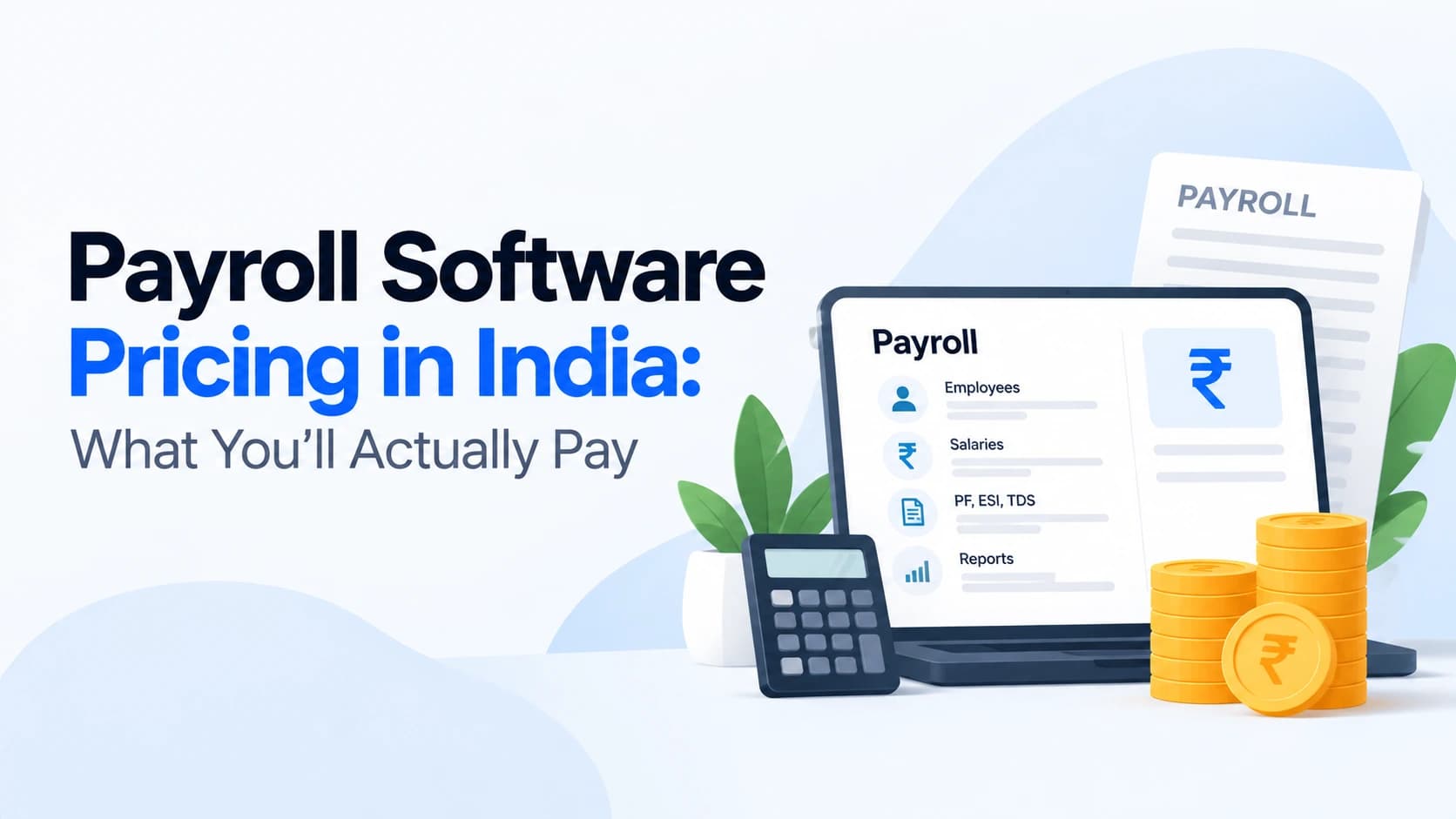 Business owner comparing payroll software pricing plans and hidden fees in India