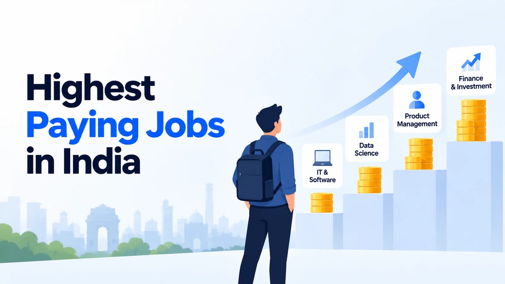 Professionals across medicine, finance, and technology representing India's highest paying career paths