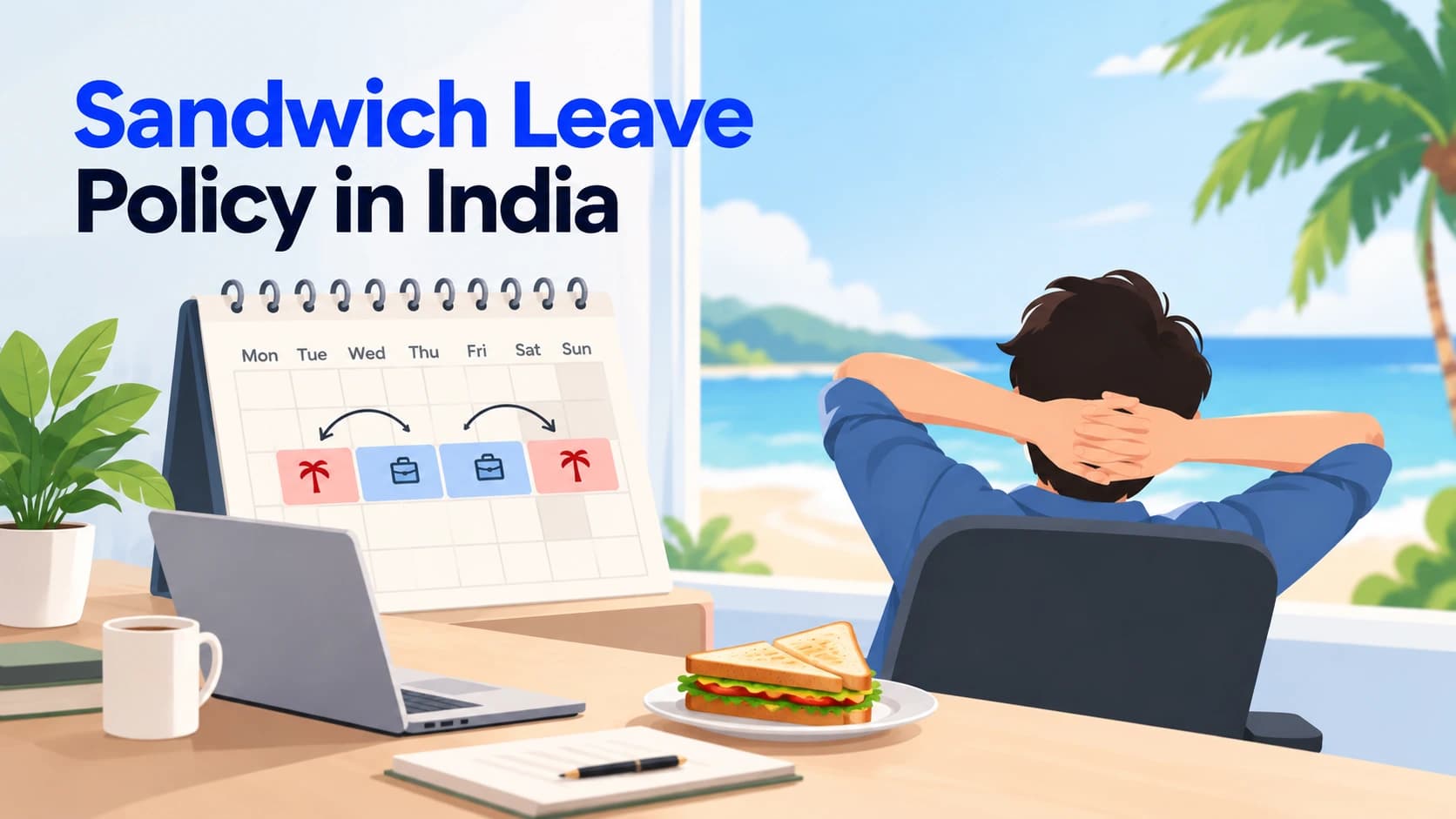 Calendar showing a weekend and holiday sandwiched between two leave days