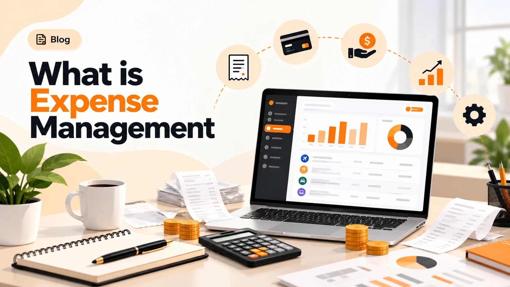 Startup founder reviewing expense receipts and reimbursement requests on a laptop